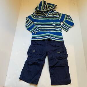 Tea Collection Hanna Andersson Striped Hoodie Jersey Lined Pants